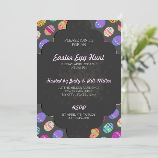 U-plukkleurige en gevloesde eieren — Blackboard-ch Kaart (Staand voorkant)