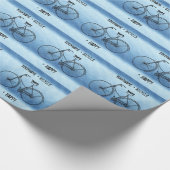 U plus fiets staat gelijk aan Happy Antiek Stripes Cadeaupapier (Hoek)