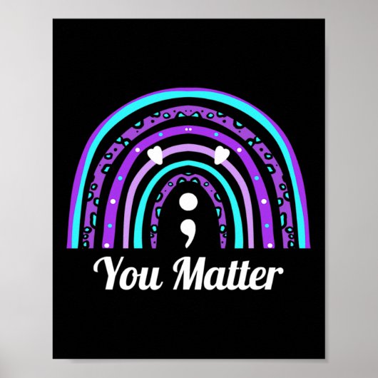 U Probleem Semicolon - Zelfmoordbewustzijn Poster (Voorkant)
