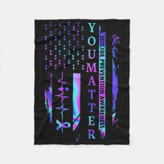 U Probleem Tijd Door Zelfmoordpreventie Bewustzijn Fleece Deken