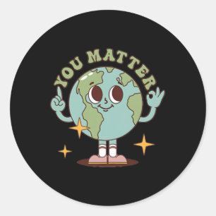 U Probleem Zelfmoord Bewustzijn 2 kanten Geestelij Ronde Sticker