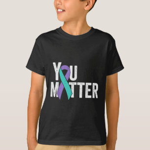 U Probleem Zelfmoordpreventie Blauwgroen Paarse Aw T-shirt