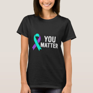 U Probleem Zelfmoordpreventie Blauwgroen Paarse Aw T-shirt