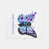 U Probleem Zelfmoordpreventie Semicolon Butterfly Fleece Deken (Voorkant (Horizontaal))