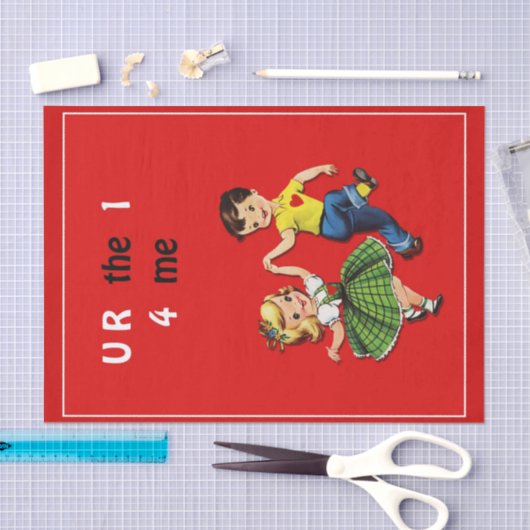 U R de 14-me-Valentijnsdag Tissuepapier (Craft)