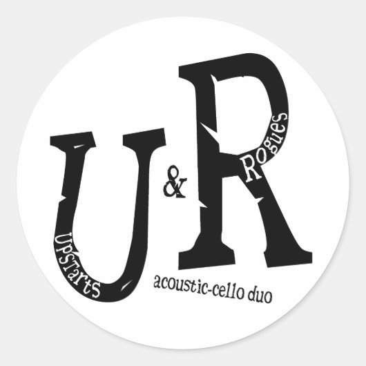 U&R Logo-Sticker Ronde Sticker (Voorkant)