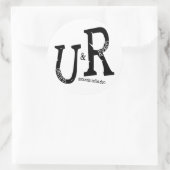 U&R Logo-Sticker Ronde Sticker (Tas)
