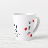 U R MY MVP Modern Christelijk monogram Valentijn Latte Mok (Rechterhoek)