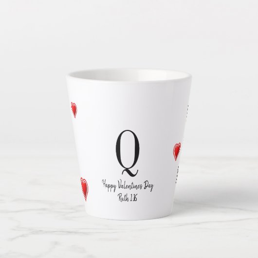 U R MY MVP Modern Christelijk monogram Valentijn Latte Mok (Voorkant)