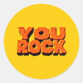 U ROCK CLASSIC ROUND STICKER (Voorkant)