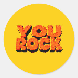 U ROCK CLASSIC ROUND STICKER