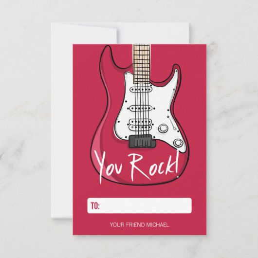 U Rock Kinder Classroom Valentijn Card Kaart (Voorkant)