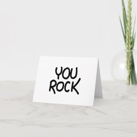 U Rock Recognition Positive Piedere studenten Bedankkaart (Voorkant)