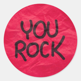 U Rock Recognition Positive Piedere studenten Ronde Sticker