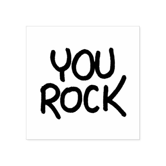 U Rock Recognition Positive Piedere studenten Rubberstempel (Afrduk)