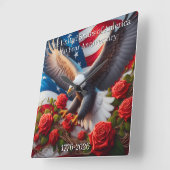 U.S.A. 250th Anniversary Commemorative Vierkante Klok (Hoek)