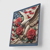 U.S.A. 250th Anniversary Commemorative Vierkante Klok (Hoek)
