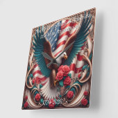 U.S.A. 250th Anniversary Commemorative Vierkante Klok (Hoek)