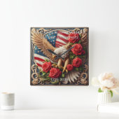 U.S.A. 250th Anniversary Wall Clock Vierkante Klok (Huis)