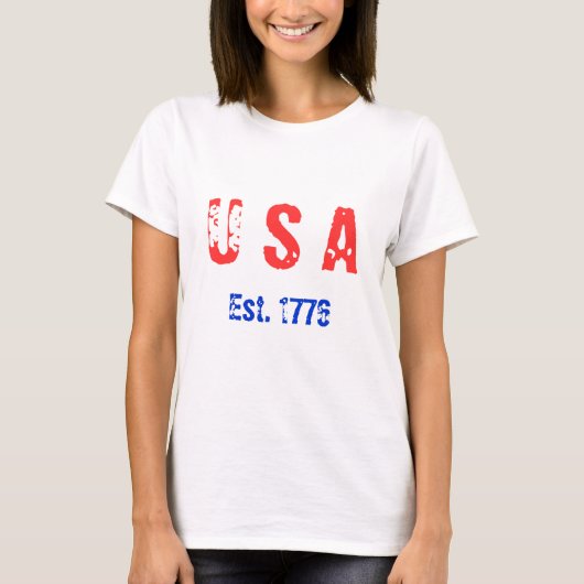 U S A 4 juli T-shirt (Voorkant)