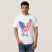 "U.S.A." Amerikaanse Adelaar Monogram T-shirt (Voorkant volledig)