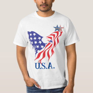 "U.S.A." Amerikaanse Adelaar Monogram T-shirt