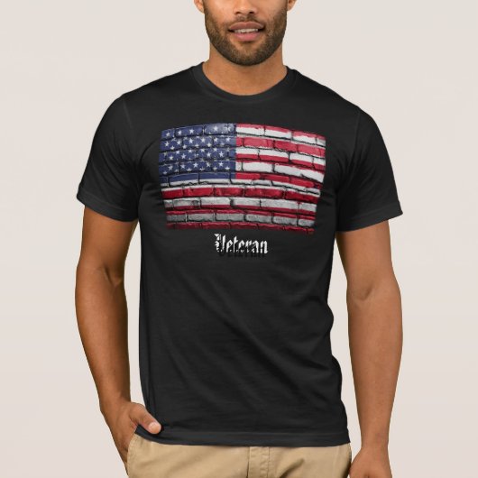 U.S.A. Flag Veteran T-shirt (Voorkant)