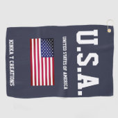 U.S.A. Kinka T Creations Golfhanddoek (Horizontaal)