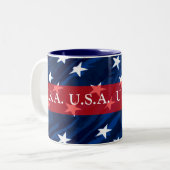 U.S.A. Patriotic Coffee Mok (Voorkant links)