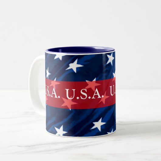 U.S.A. Patriotic Coffee Mok (Voorkant links)