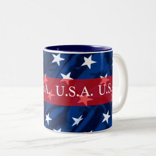 U.S.A. Patriotic Coffee Mok (Voorkant rechts)