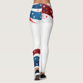 U.S.A. rood wit blauw strepen Leggings (Achterkant)