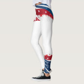 U.S.A. rood wit blauw strepen Leggings (Links)
