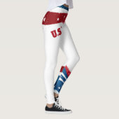 U.S.A. rood wit blauw strepen Leggings (Rechts)