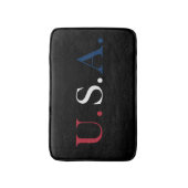 U.S.A. rood wit en blauw belettering ontwerp Badmat (Voorkant Verticaal)
