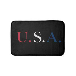 U.S.A. rood wit en blauw belettering ontwerp Badmat