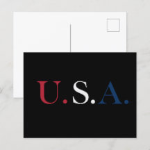 U.S.A. rood wit en blauw belettering ontwerp