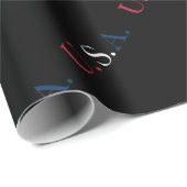 U.S.A. rood wit en blauw belettering ontwerp Cadeaupapier (Rol Hoek)