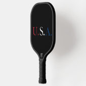 U.S.A. rood wit en blauw belettering ontwerp Pickleball Paddle (Links)