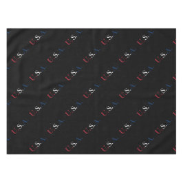 U.S.A. rood wit en blauw belettering ontwerp Tafelkleed