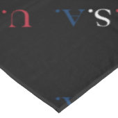U.S.A. rood wit en blauw belettering ontwerp Tafelkleed (Gekanteld)