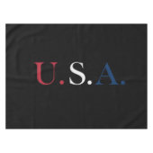 U.S.A. rood wit en blauw belettering ontwerp Tafelkleed (Voorkant (Horizontaal))