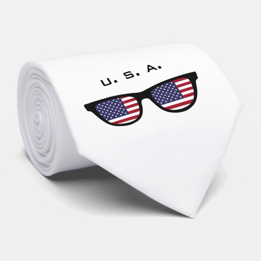 U.S. A. Shades aangepaste tekst en kleuren stropda Stropdas (Opgerold)