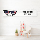 U.S. A. Shades aangepaste tekst & kleurenbanner Spandoek (Insitu)