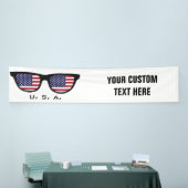 U.S. A. Shades aangepaste tekst & kleurenbanner Spandoek (Beurs)