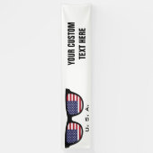 U.S. A. Shades aangepaste tekst & kleurenbanner Spandoek (Verticaal)