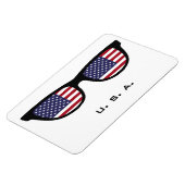 U.S.A. Shades aangepaste tekst & kleurenmagneet Magneet (Linkerzijde)