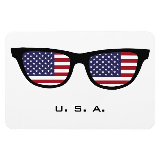 U.S.A. Shades aangepaste tekst & kleurenmagneet Magneet (Horizontaal)