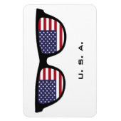 U.S.A. Shades aangepaste tekst & kleurenmagneet Magneet (Verticaal)
