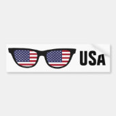 U.S. A. Shades douanetekst & kleur bumpersticker (Voorkant)